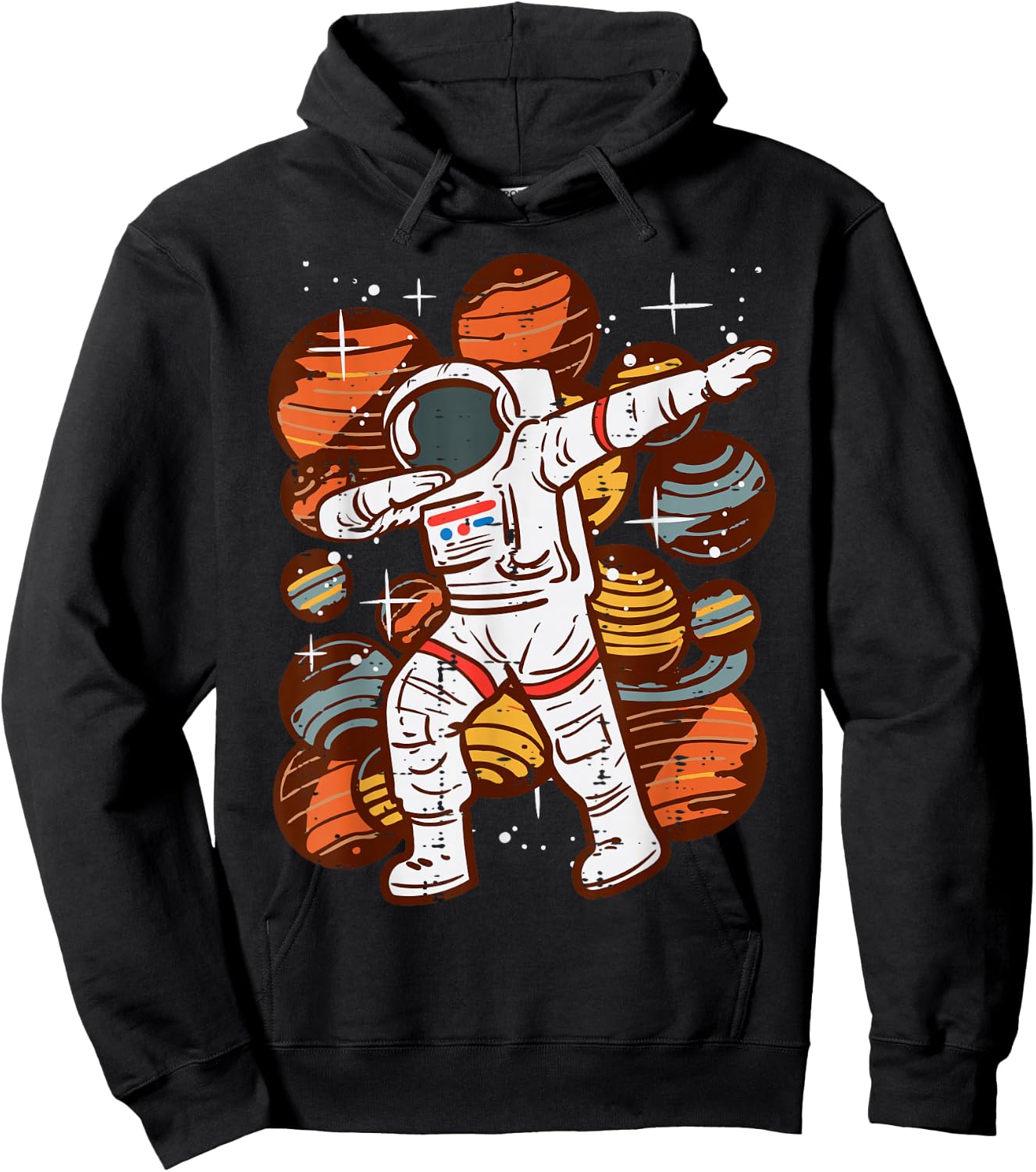 Dabbing Astronaut Planets Space Dance Boys Girls Kids Youth Hoodie - Hoodie | Black