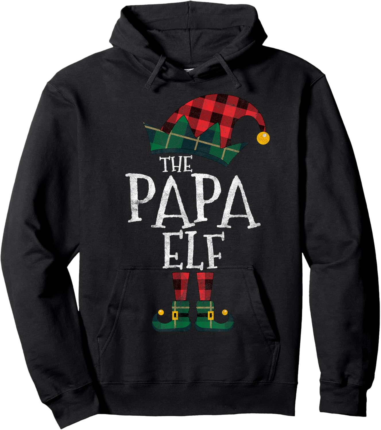 The Papa Elf Matching Family Group Gift Funny Christmas Xmas Hoodie - Hoodie | Black