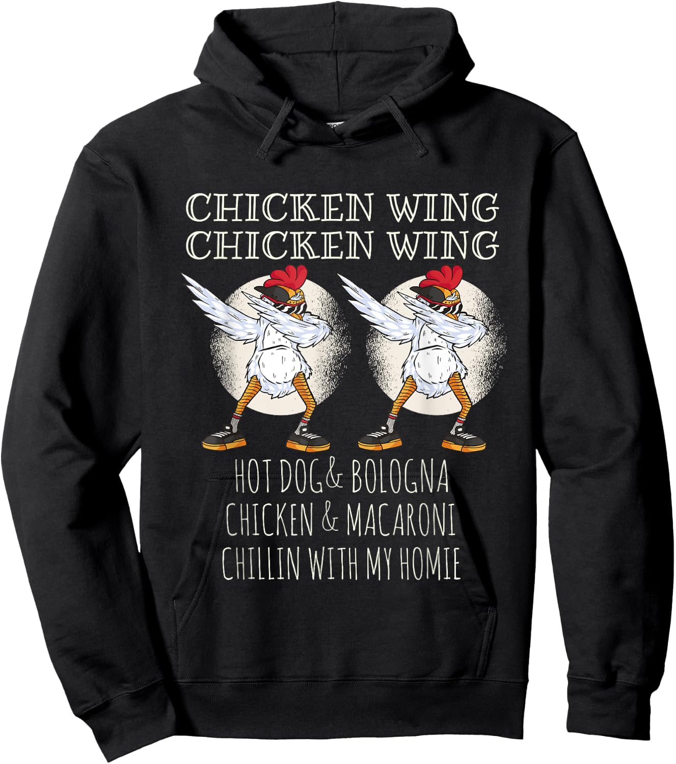 Chicken Wing Chicken Wing fun kids Hoodie - Hoodie | Black
