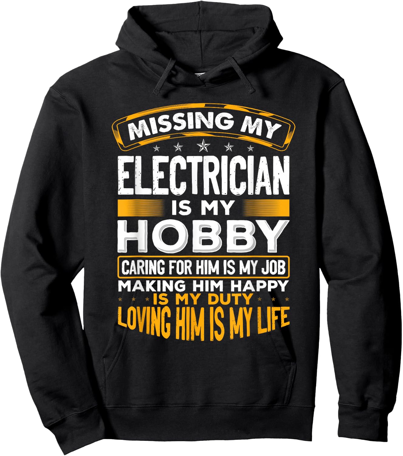 Married To An Electrician Funny Top For Wife Of Electrician Hoodie - Hoodie | Black