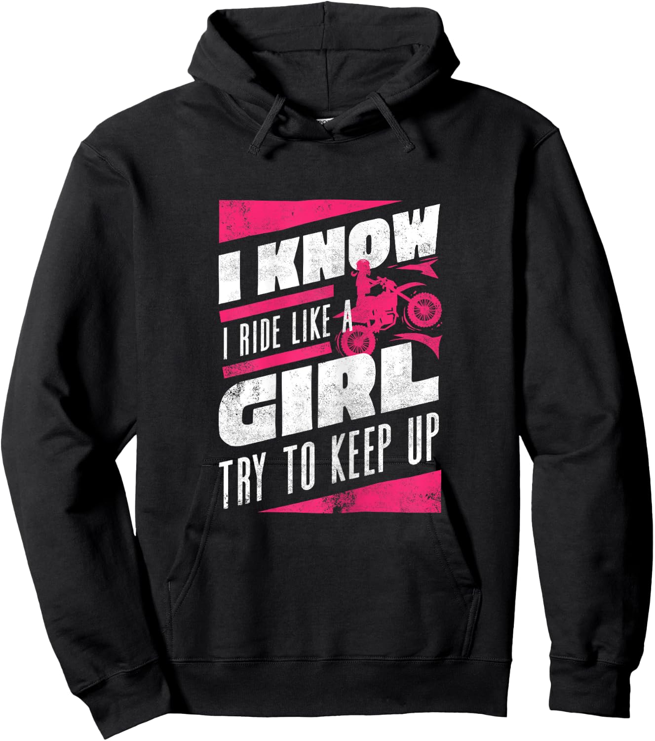Funny Motorcycle Lover Graphic Women Girls Kids Motorbike Hoodie - Hoodie | Black