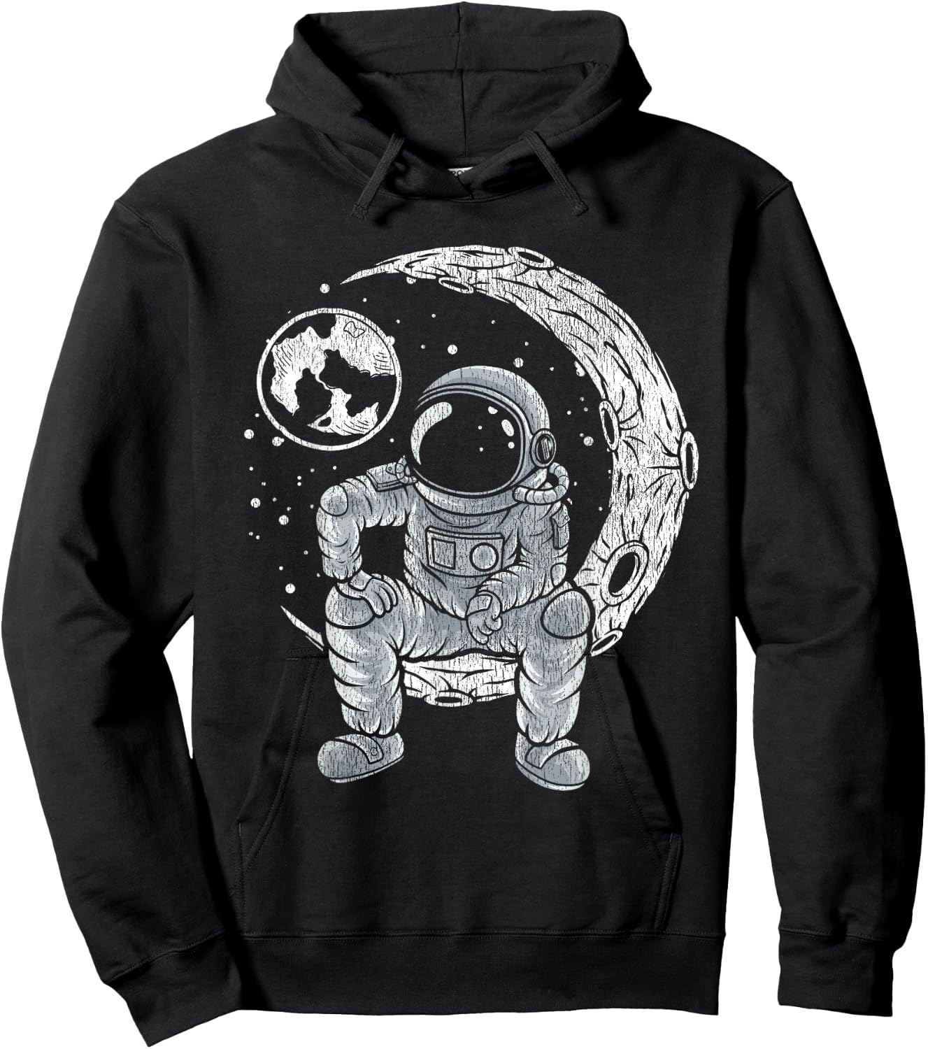 Outer Space Moon Landing Cosmonaut Gift Galaxy Astronaut Hoodie - Hoodie | Black