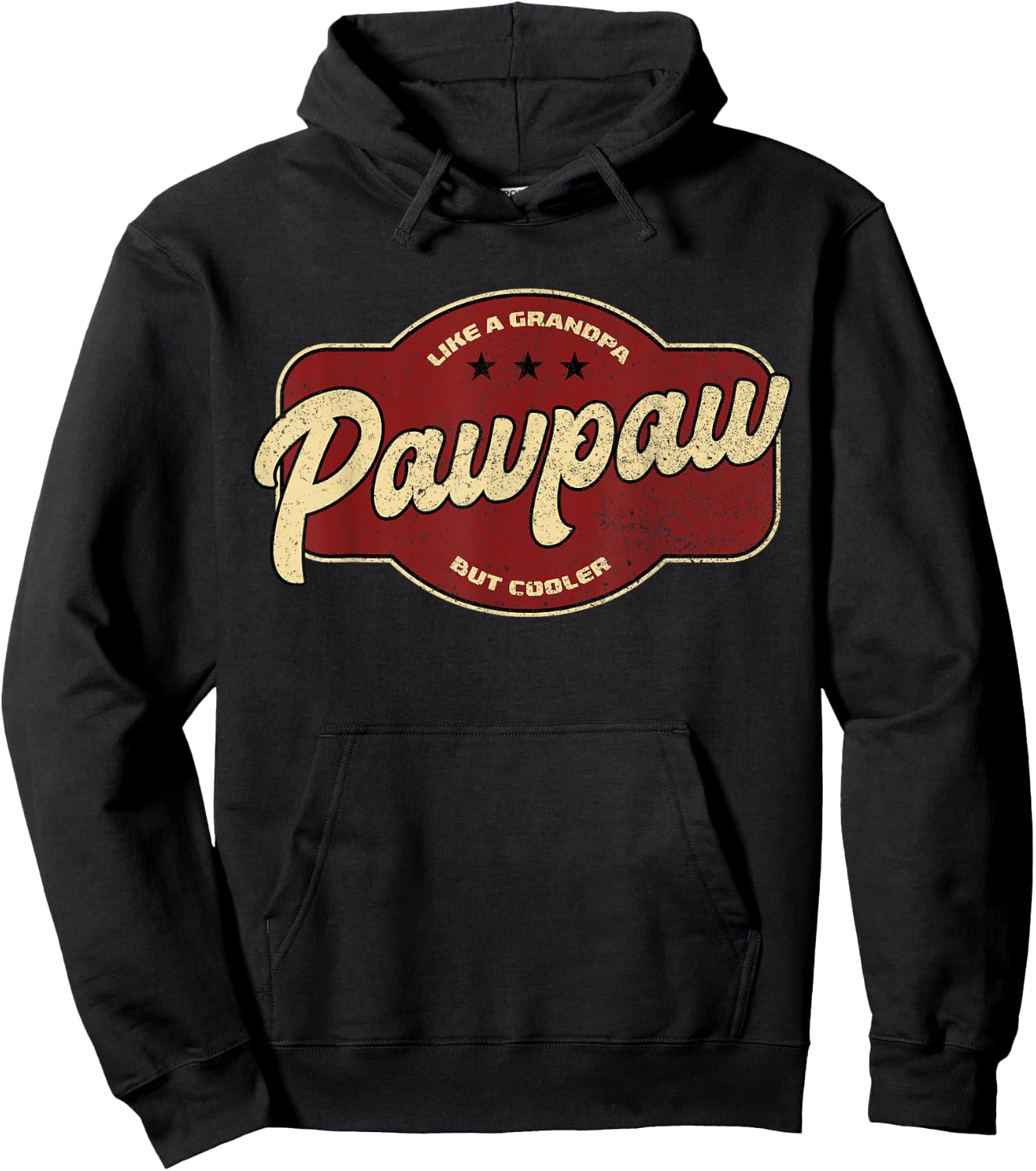 Vintage Pawpaw Like a Grandpa but Cooler - Grandpa Pawpaw Hoodie - Hoodie | Black