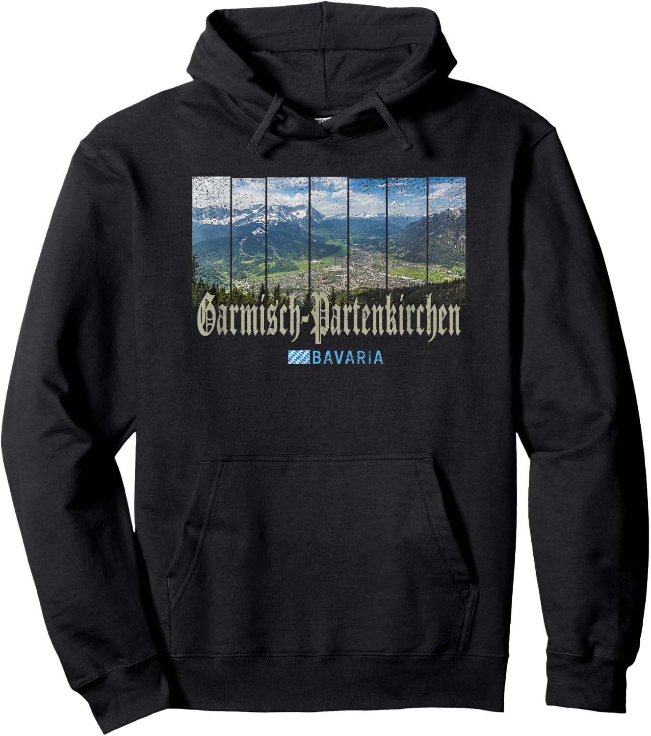 Garmisch-Partenkirchen Vintage Bavaria Germany Souvenir Hoodie - Hoodie | Black