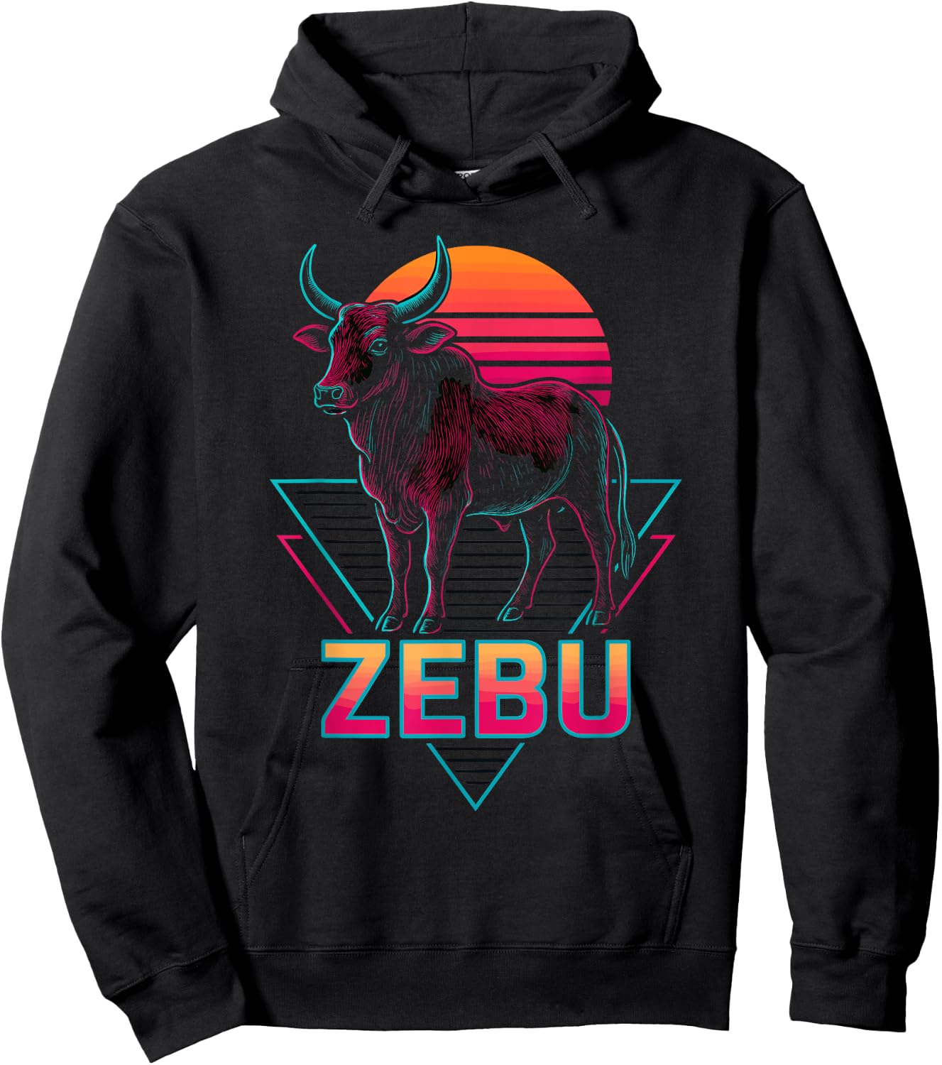 Zebu Retro Hoodie - Hoodie | Black