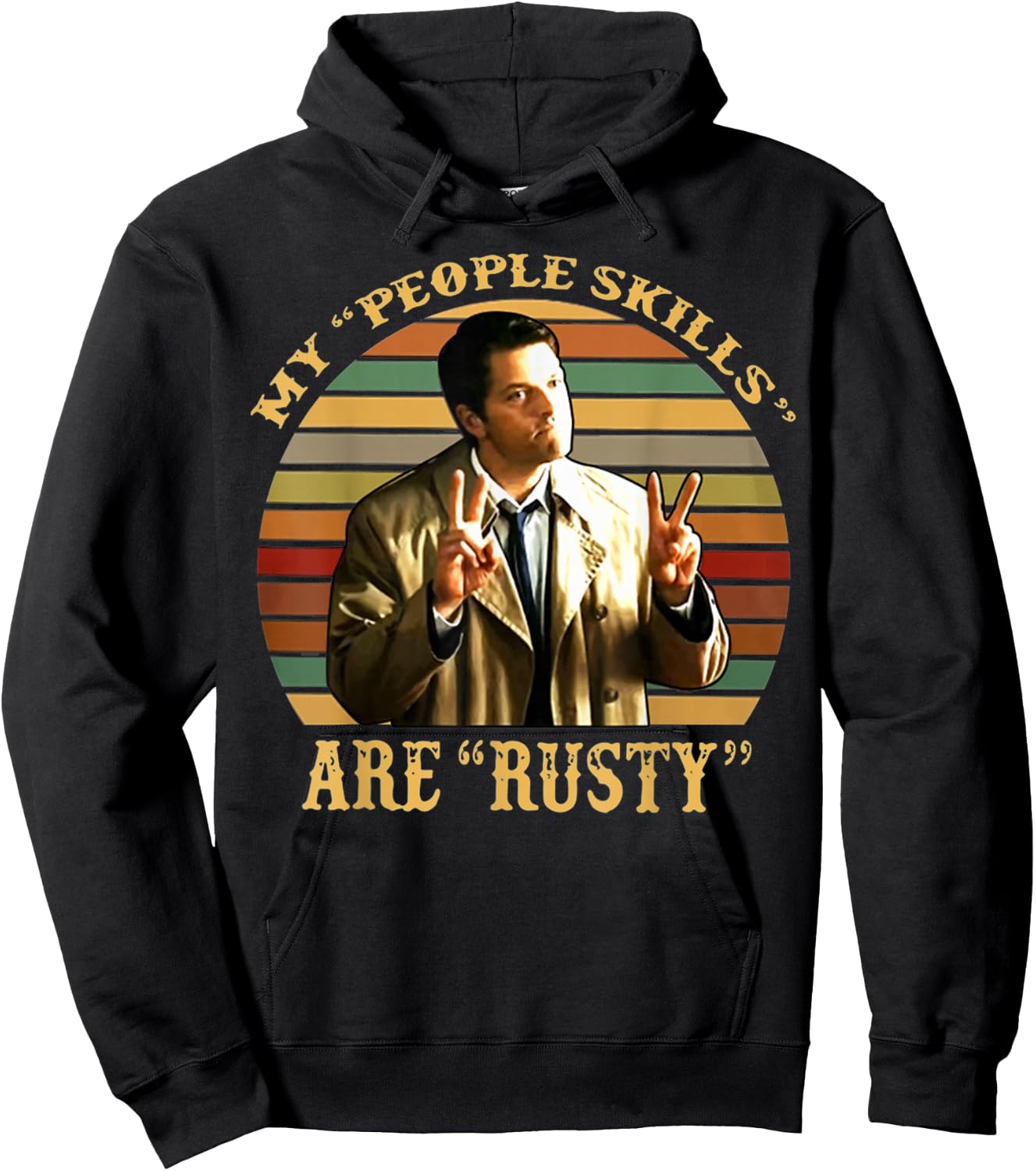 My People Skills are Rusty Vintage Hoodie - Hoodie | Black