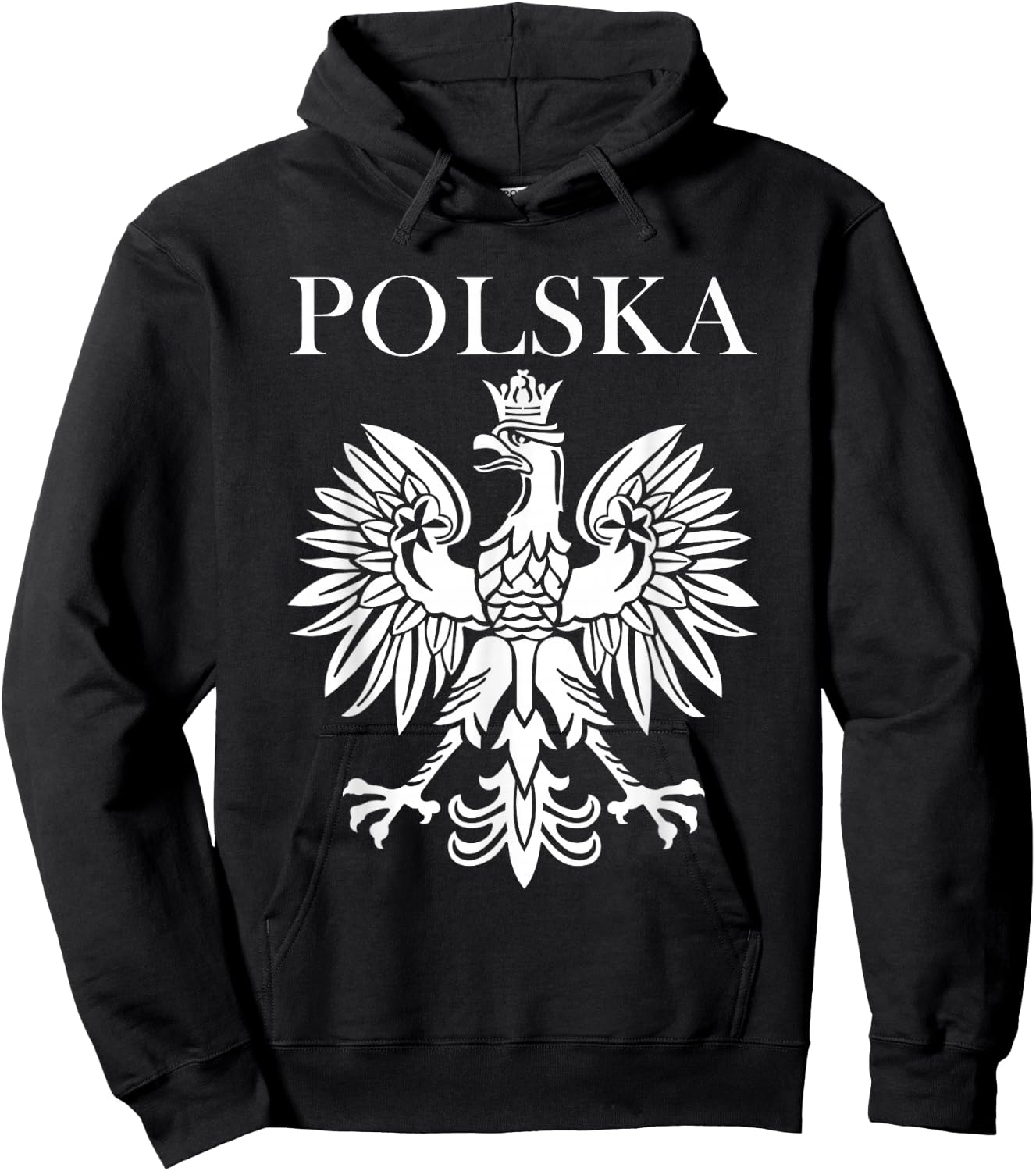 Polska Poland Polish Pride White Eagle Patriotic Hoodie - Hoodie | Black