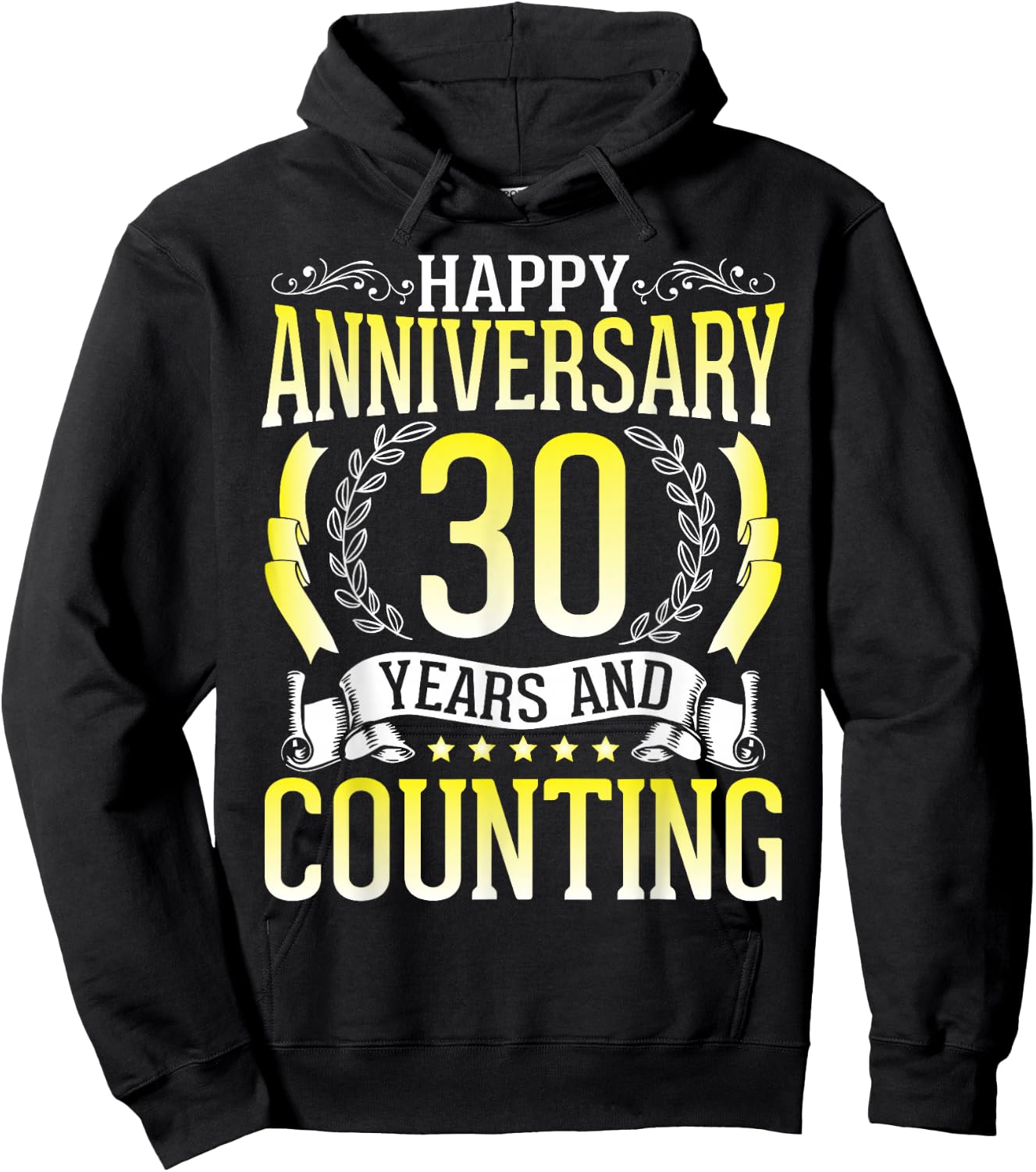 30th Anniversary Congratulations Married Husband Wife Hoodie - Hoodie | Black