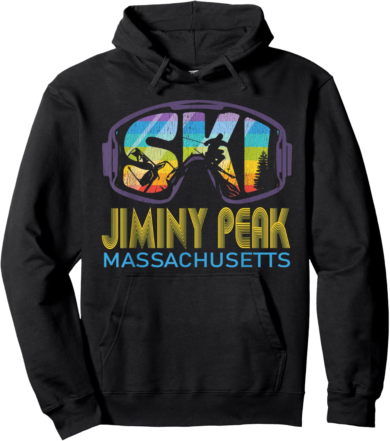 Ski Jiminy Peak Massachusetts Skiing Vacation Hoodie - Hoodie | Black