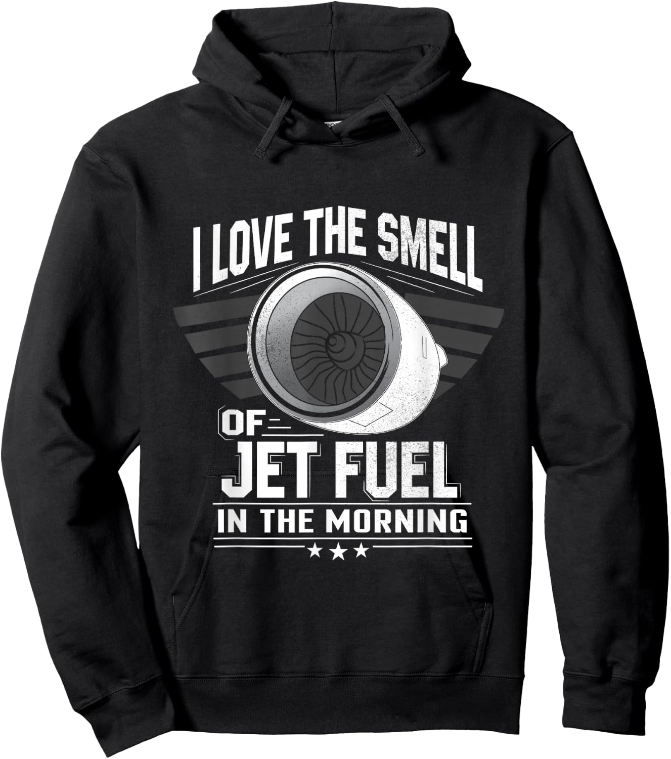 I Love the Smell of Jet Fuel in the Morning Shirt Aircraft Hoodie - Hoodie | Black