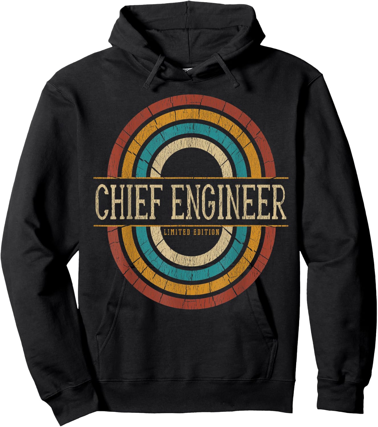 Chief Engineer Vintage Retro Hoodie - Hoodie | Black