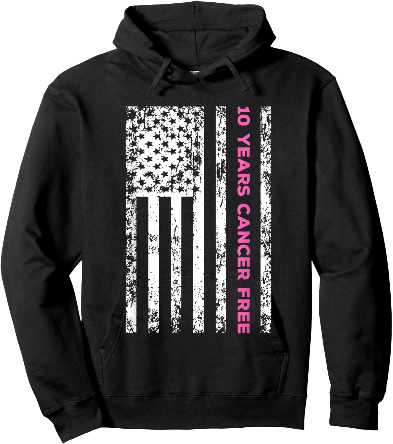 10 Years Breast Cancer Free Survivor Hoodie - Hoodie | Black