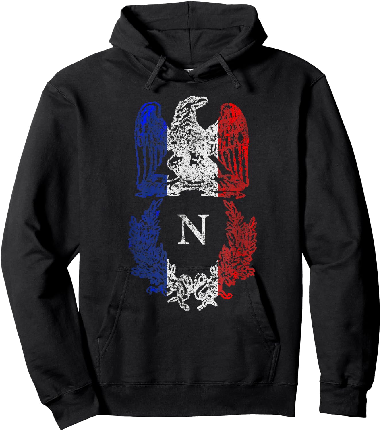 Napoleon Bonaparte Eagle French Flag Napoleonic War History Hoodie - Hoodie | Black