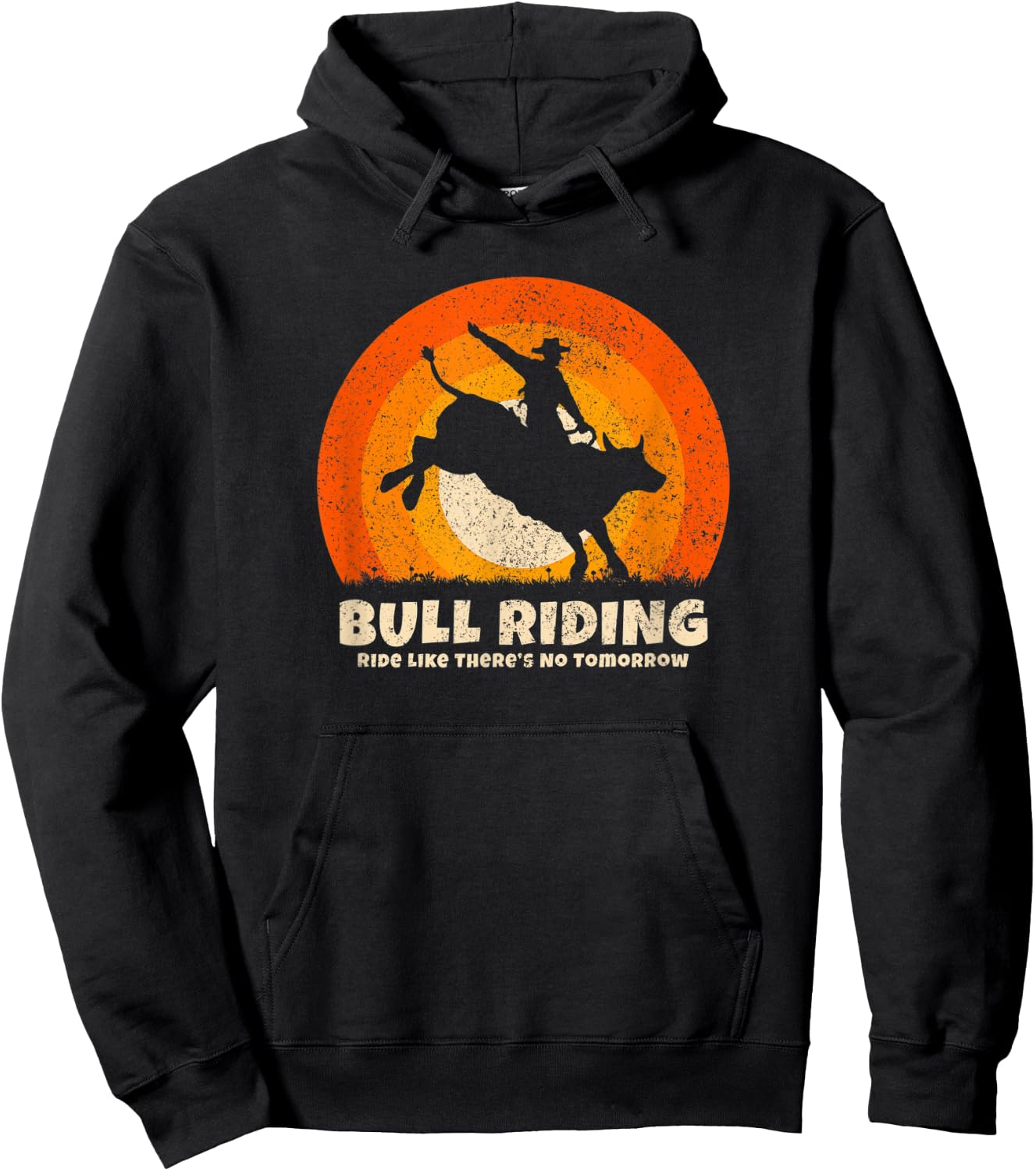 Ride like there is no tomorrow Rodeo Bull Rider Bull Riding Hoodie - Hoodie | Black