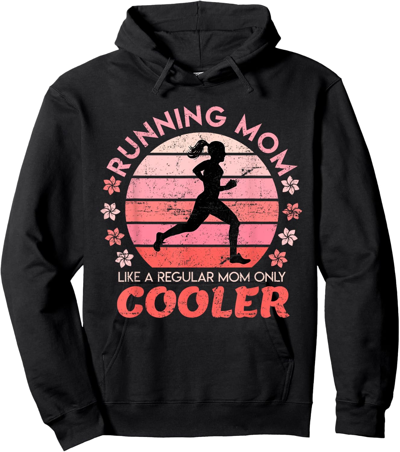 Running Mom Mother Ladies Marathon Run Half marathon Hoodie - Hoodie | Black