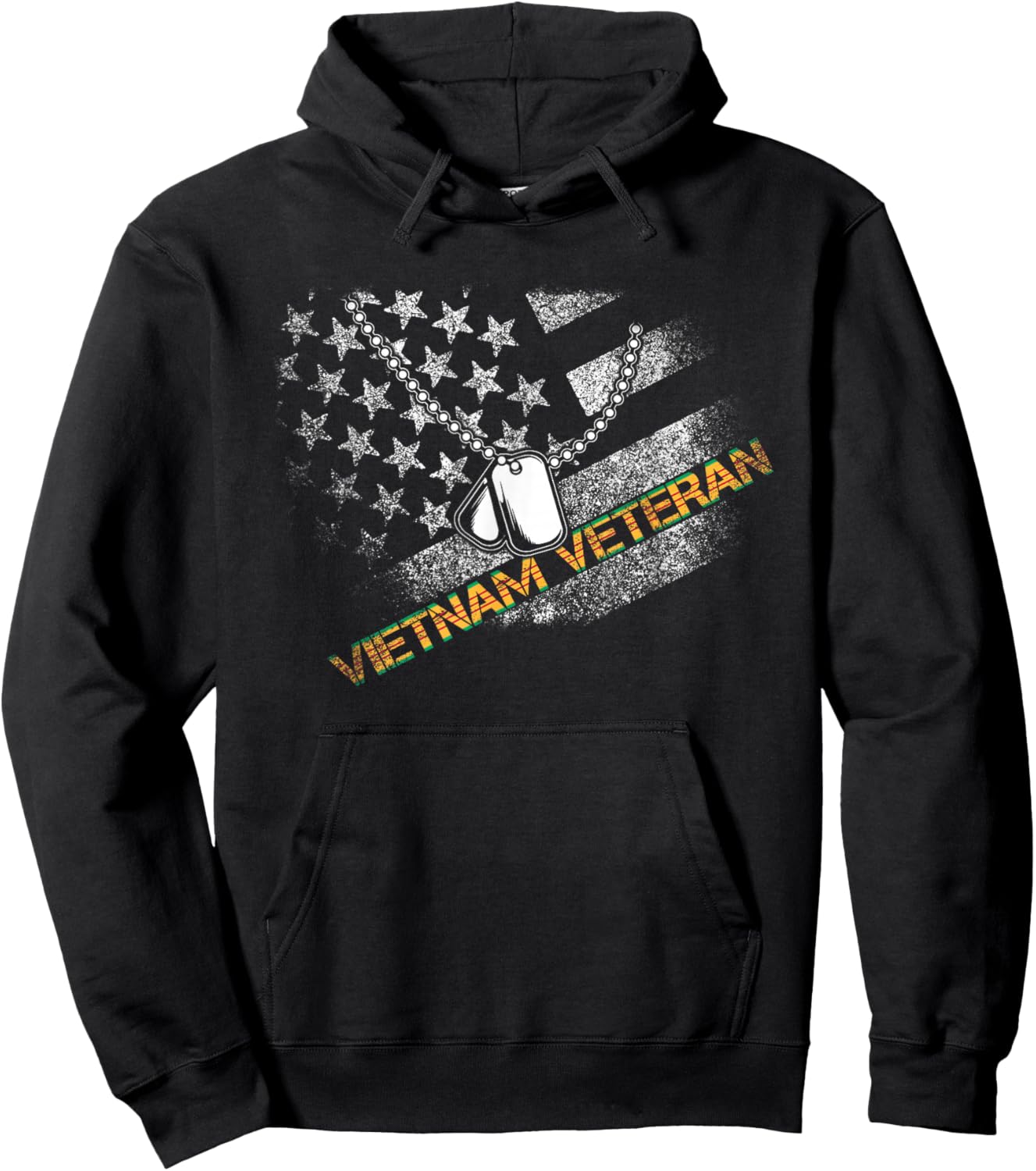 Vietnam Veteran US Flag T shirt Gift | Vietnam War Vet Hoodie - Hoodie | Black