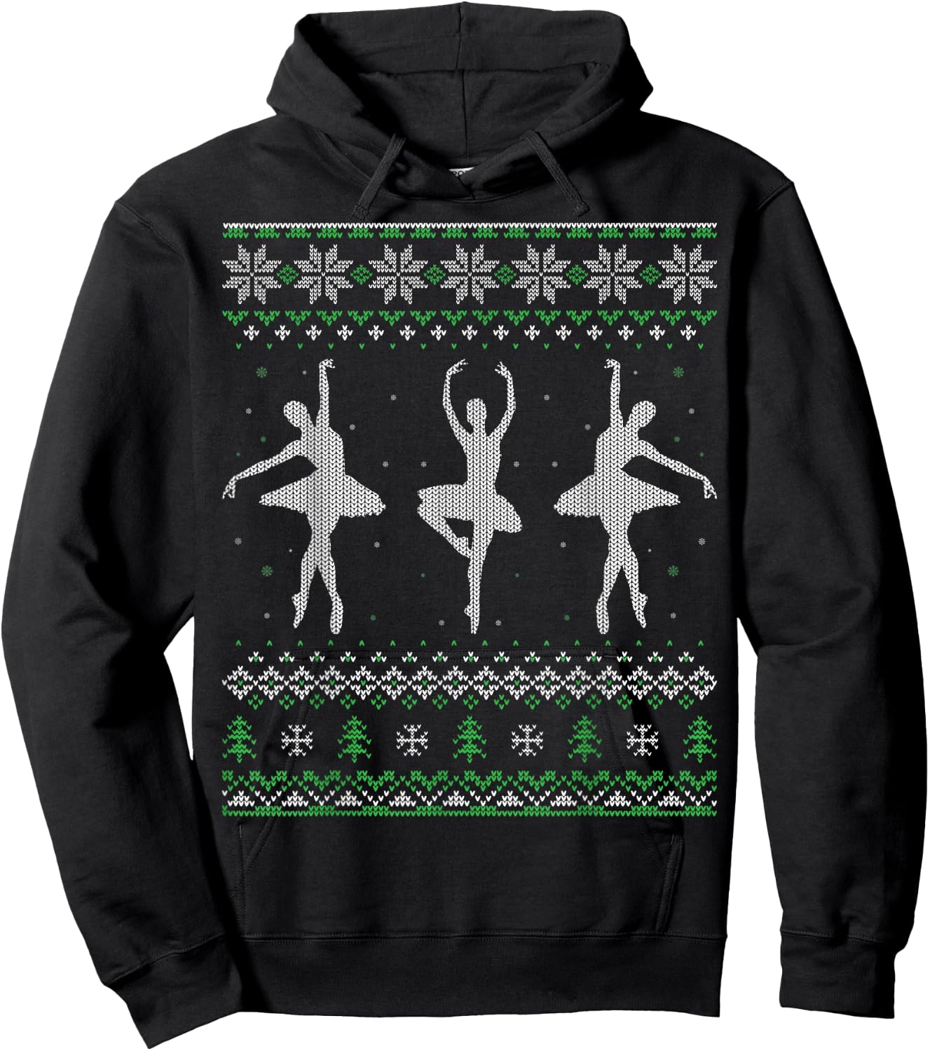 Ballerina Ballet Dancers Ballet Dancing Christmas Hoodie - Hoodie | Black