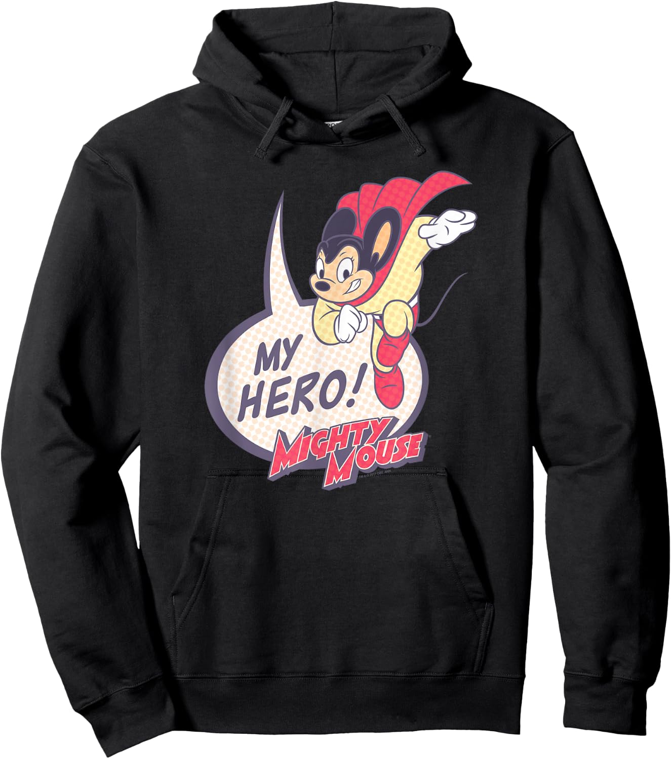 Mighty Mouse My Hero Hoodie - Hoodie | Black