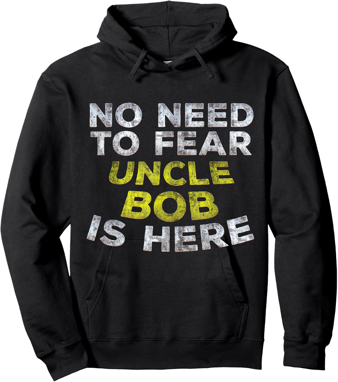BOB Funny Uncle Gift Family Name Text Hoodie - Hoodie | Black