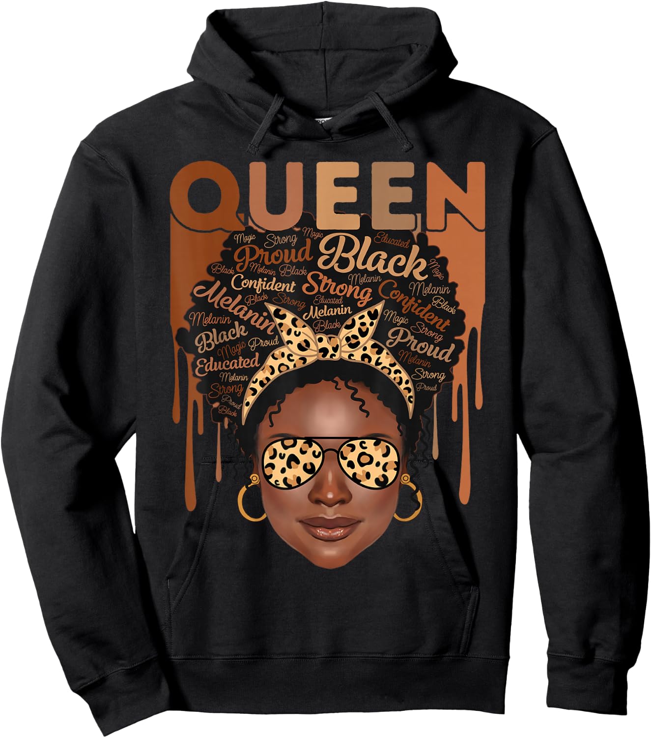 Black Woman Educated Strong Melanin Queen African American Hoodie - Hoodie | Black