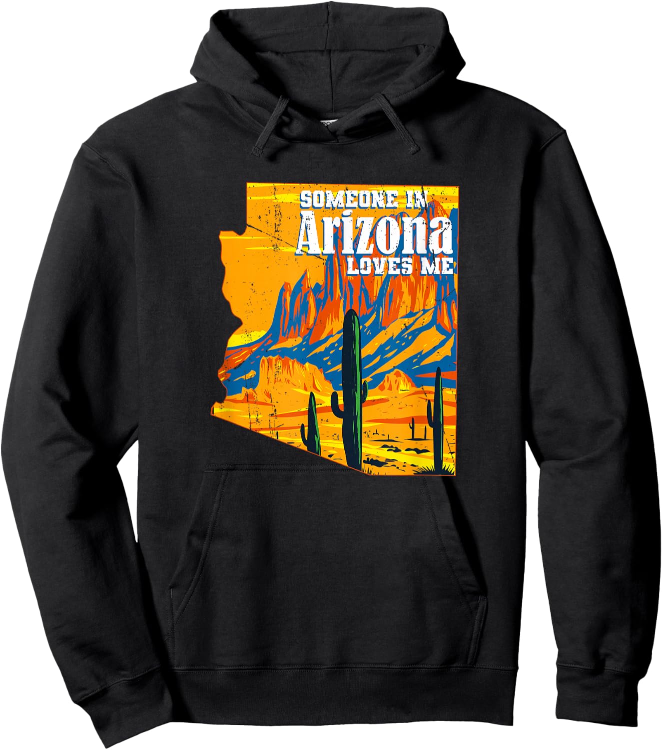 Someone In Arizona Loves Me Vintage Retro US State Hoodie - Hoodie | Black