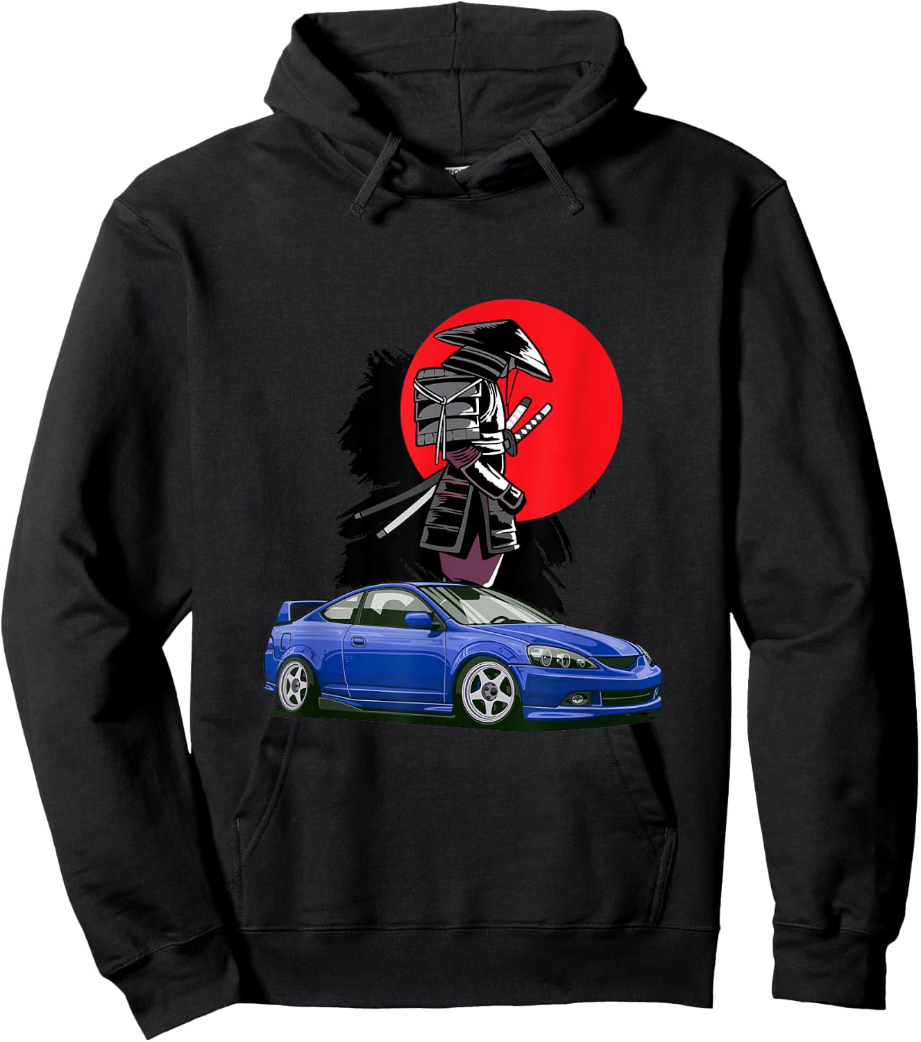 JDM RSX Car Tuning Japan Samurai Sun Drift Hoodie - Hoodie | Black