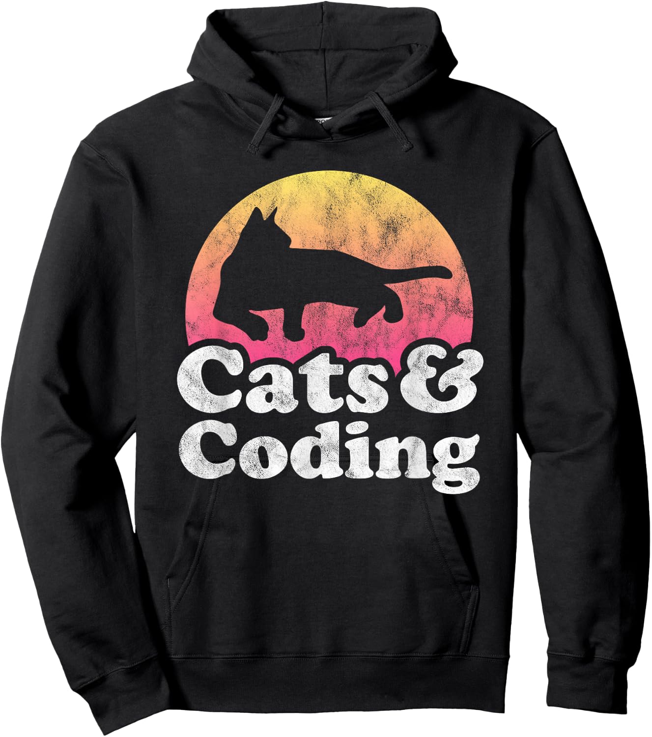 Cats and Coding Men's or Women's Cat and Coder Hoodie - Hoodie | Black