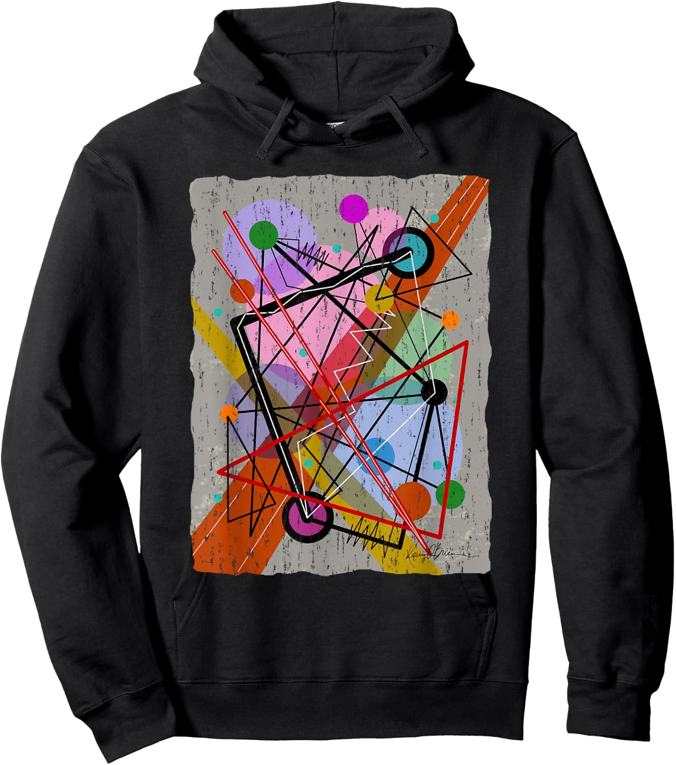 Original Art Shirts Style by Kandinsky Mid Century Bauhaus Hoodie - Hoodie | Black