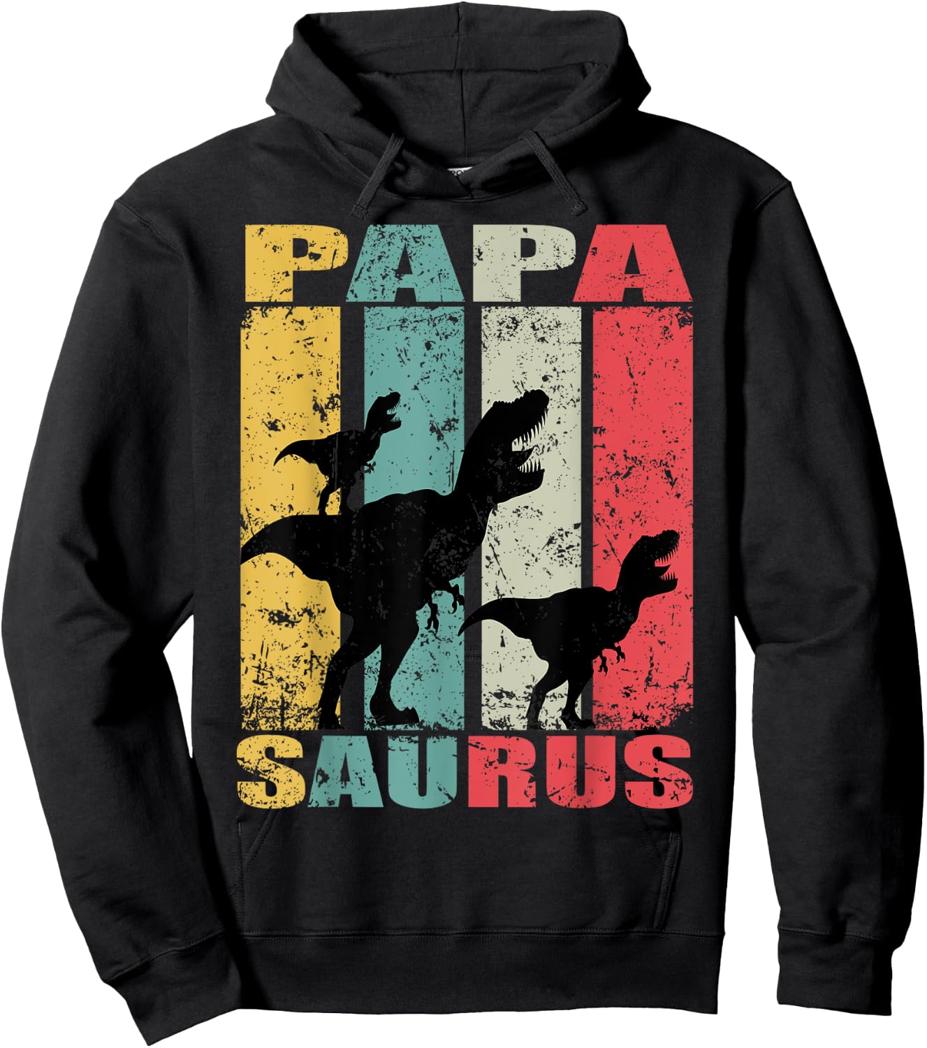 Papasaurus Rex Dinosaur Baby Dino Twin Family Papa Saurus Hoodie - Hoodie | Black
