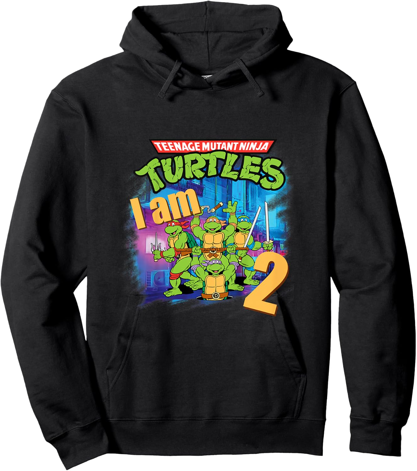 Mademark x Teenage Mutant Ninja Turtles - Kids Original Teenage Mutant Ninja Turtles Second Birthday 2 2nd Hoodie - Hoodie | Black