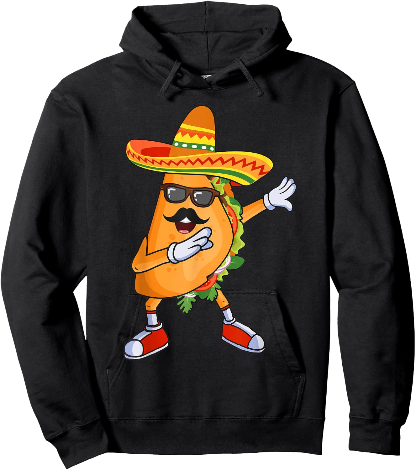 Dabbing Taco Funny Cinco de Mayo Mexican party Hoodie - Hoodie | Black