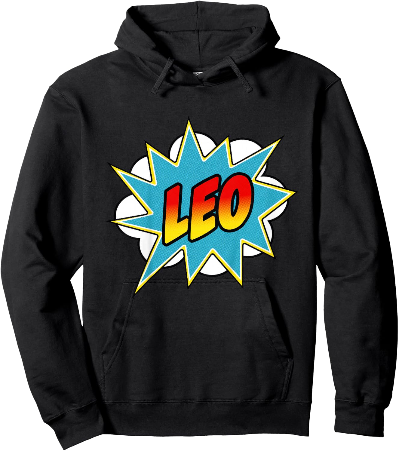 Kids Boys Leo Comic Book Superhero Name Hoodie - Hoodie | Black