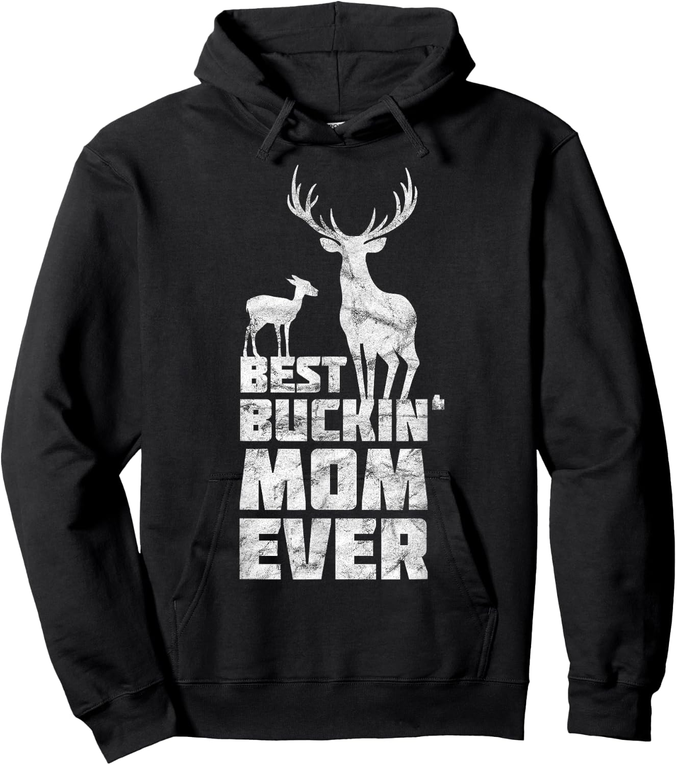 Best Bucking Mom Deer Buck Hunting Mothers Hoodie - Hoodie | Black