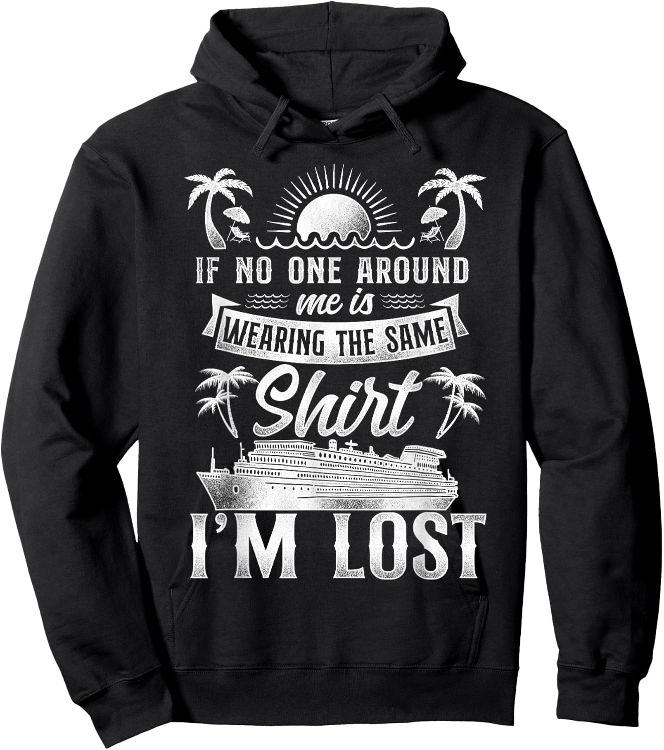 Cruise Ship Vacation Friends Buddies Family Vintage If No Hoodie - Hoodie | Black