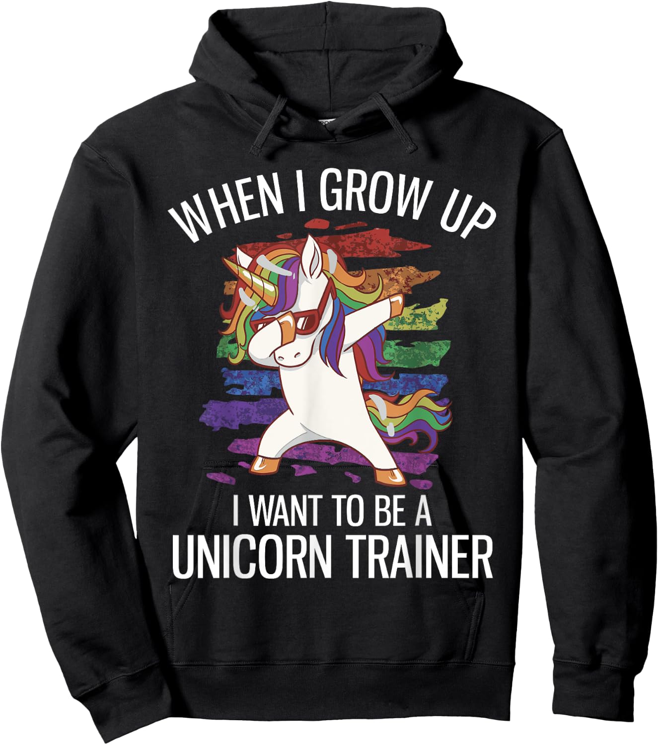 When I Grow Up I Want To Be A Unicorn Trainer Hoodie - Hoodie | Black