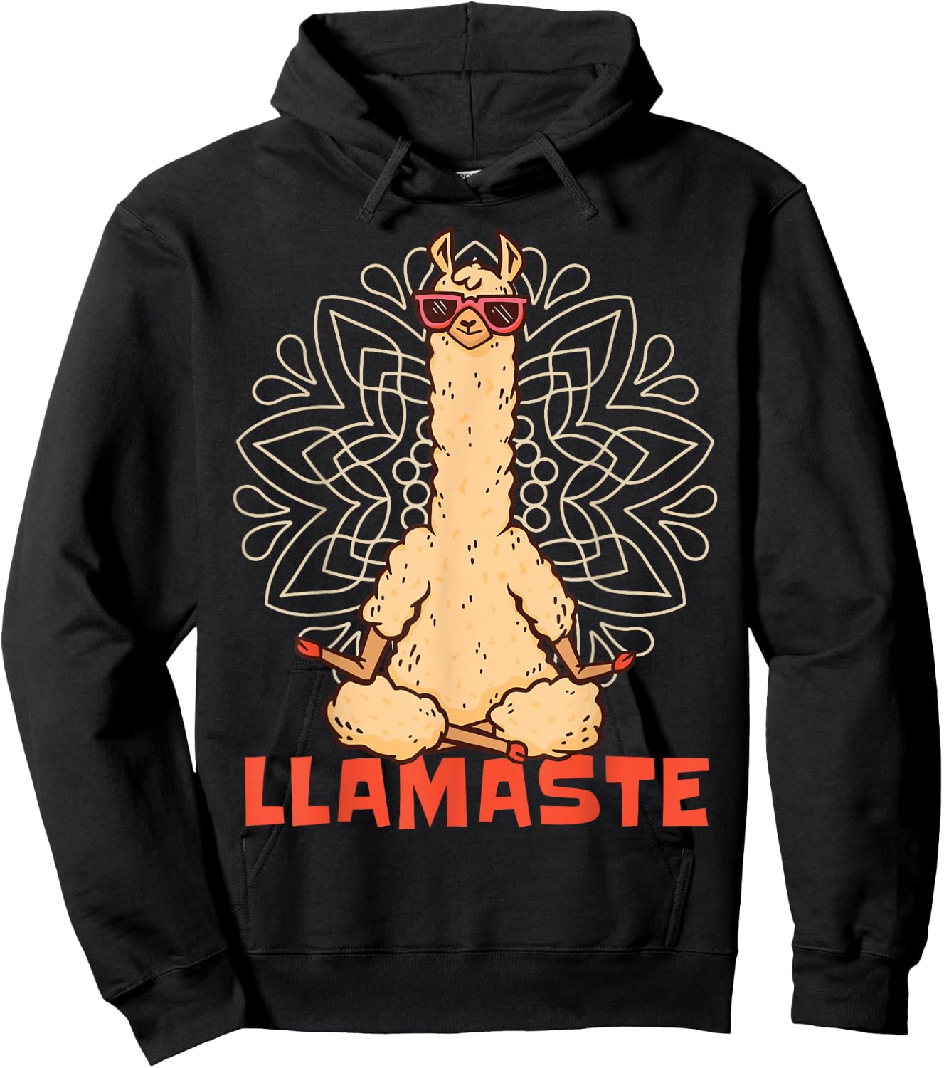 Funny Llama Yoga Lamaste Namaste Meditation Hoodie - Hoodie | Black