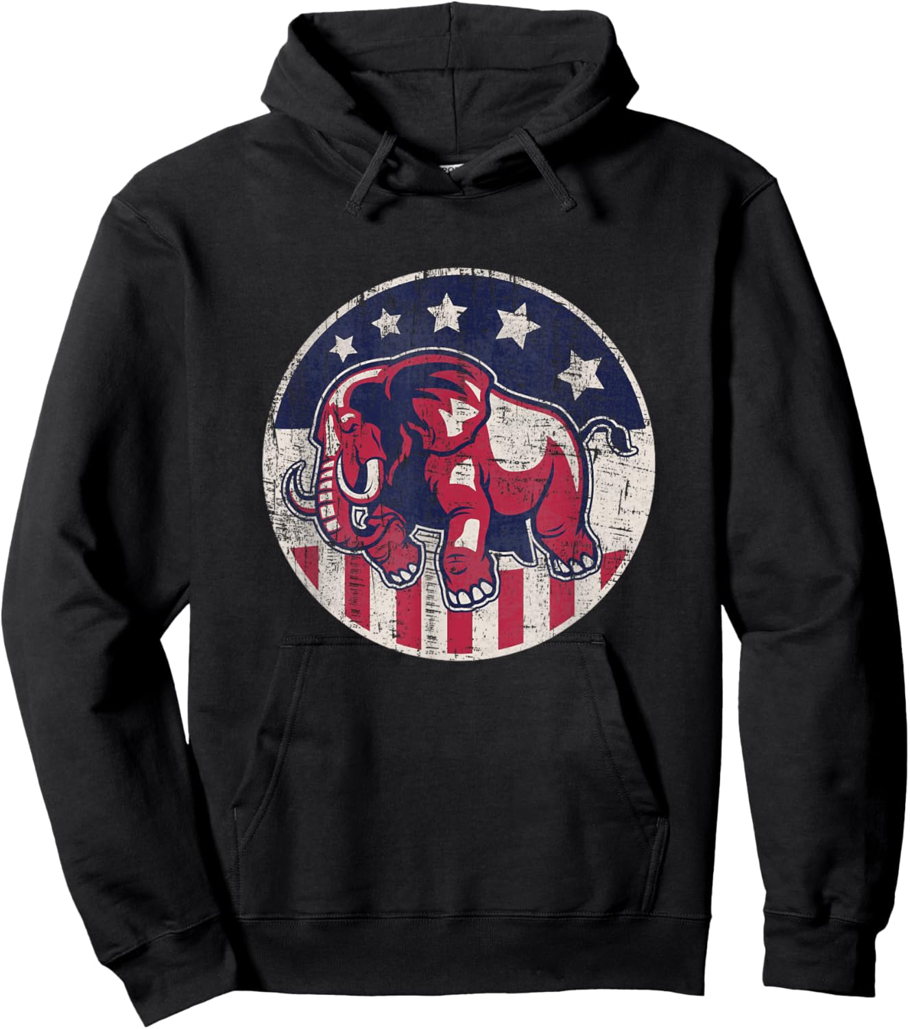Election 2020 Vintage Republican Elephant Hoodie - Hoodie | Black