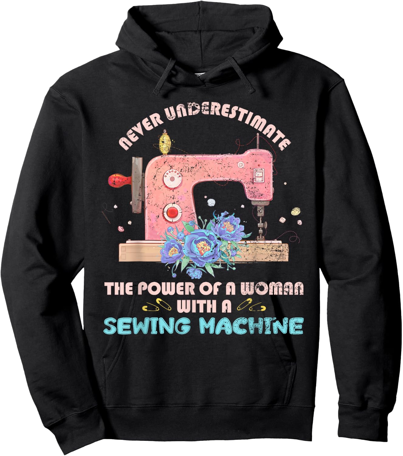 Funny Sewer Sewing Machine Seamstress Sew Women Girls Sewing Hoodie - Hoodie | Black