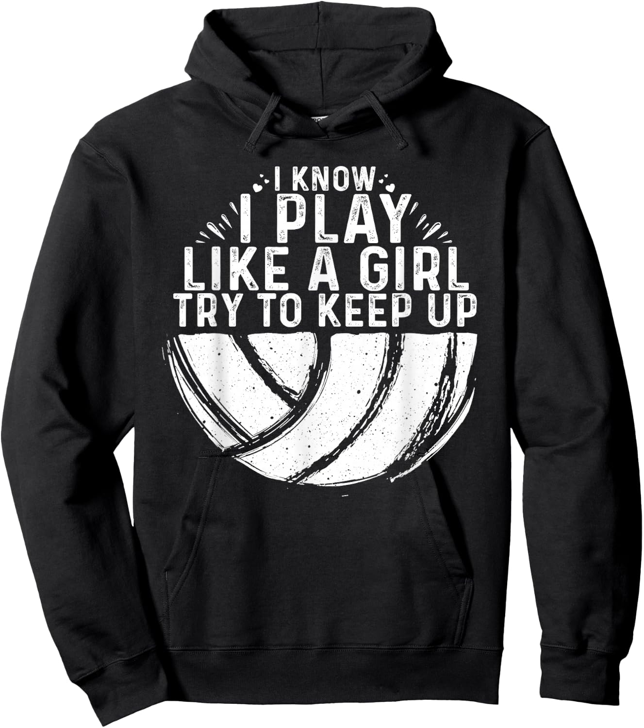 Funny Volleyball Design Girls Women Youth Teen Sports Lovers Hoodie - Hoodie | Black