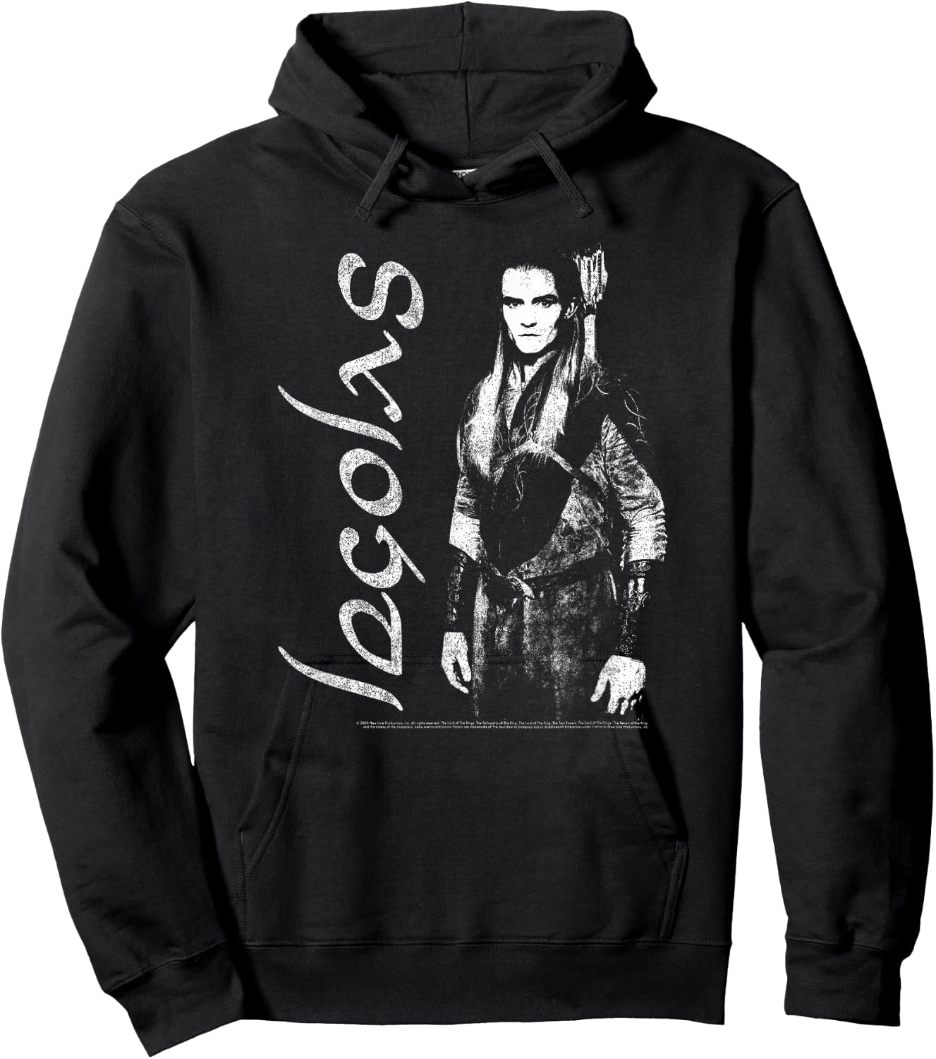 Lord of The Rings Legolas Distressed Poster Hoodie - Hoodie | Black