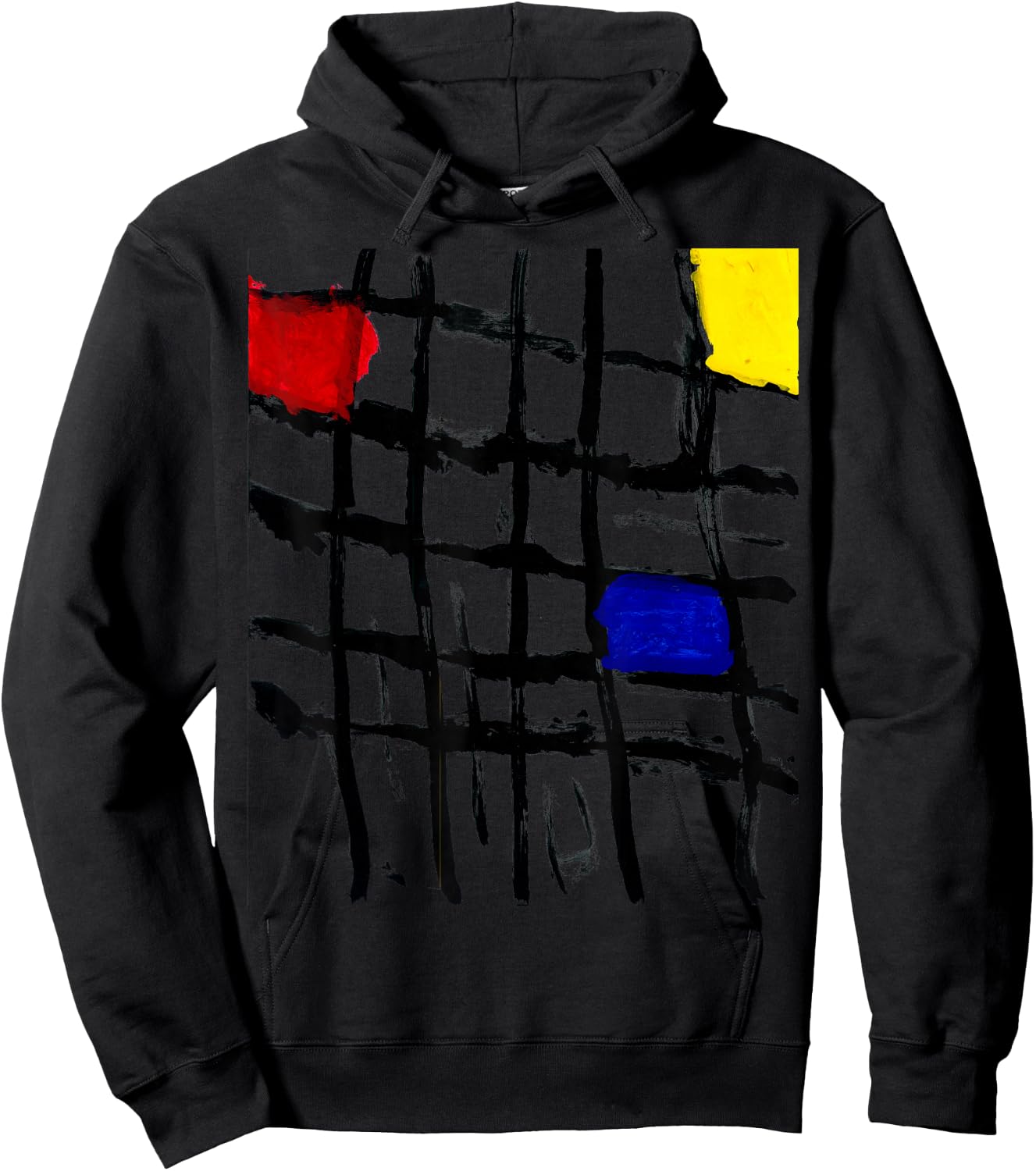 Designer Shirt Reflections of Mondrian Hoodie - Hoodie | Black