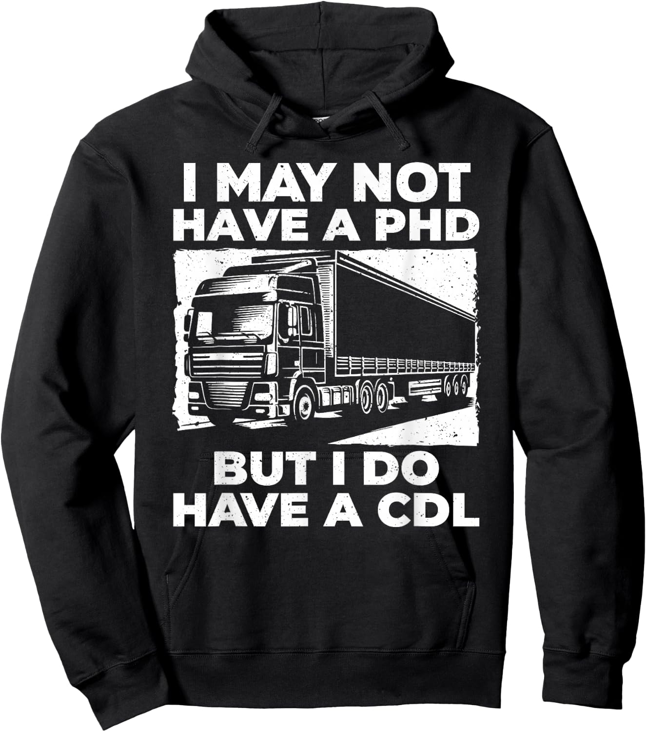 Best CDL Driver Art Women Trucker CDL Truck Driver Hoodie - Hoodie | Black
