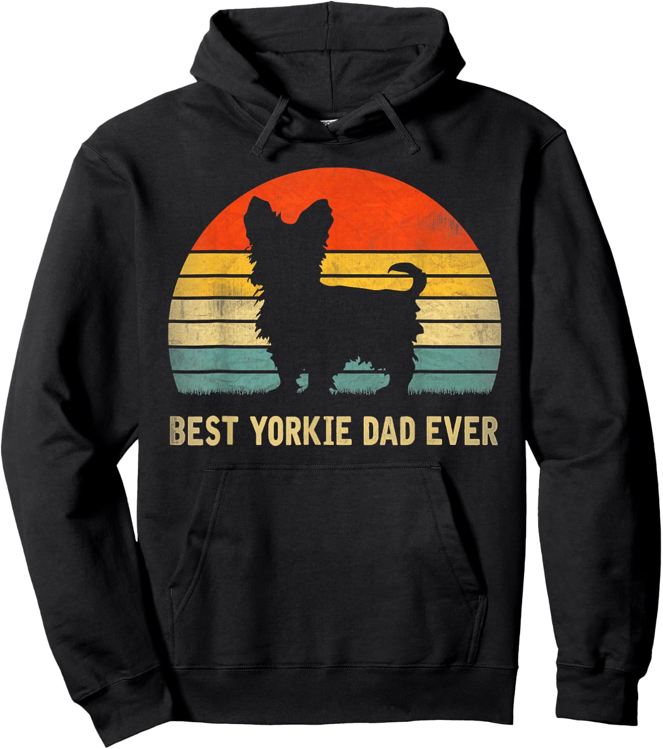 Best Yorkie Dad Ever Father's Day Gift Dog Lover Men Women Hoodie - Hoodie | Black