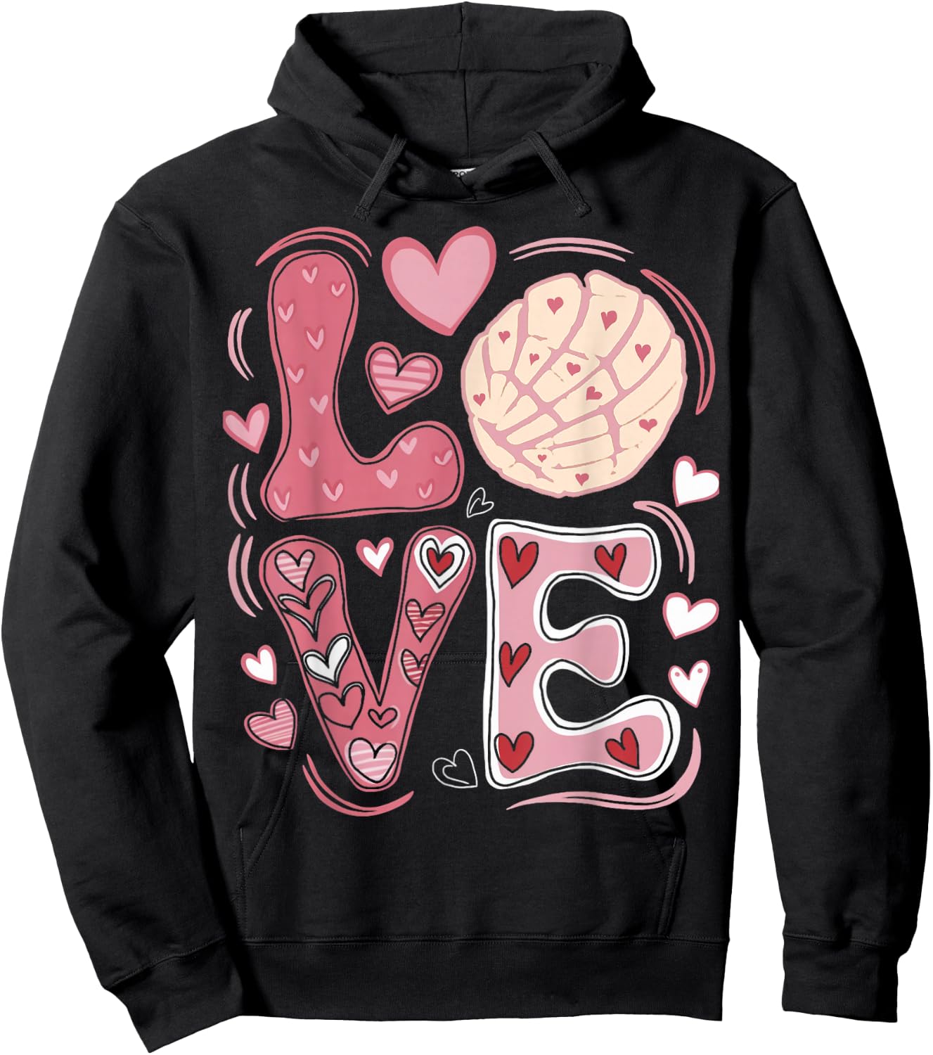 LOVE Latina Mexican Baked Concha Pastry Conchas Hoodie - Hoodie | Black