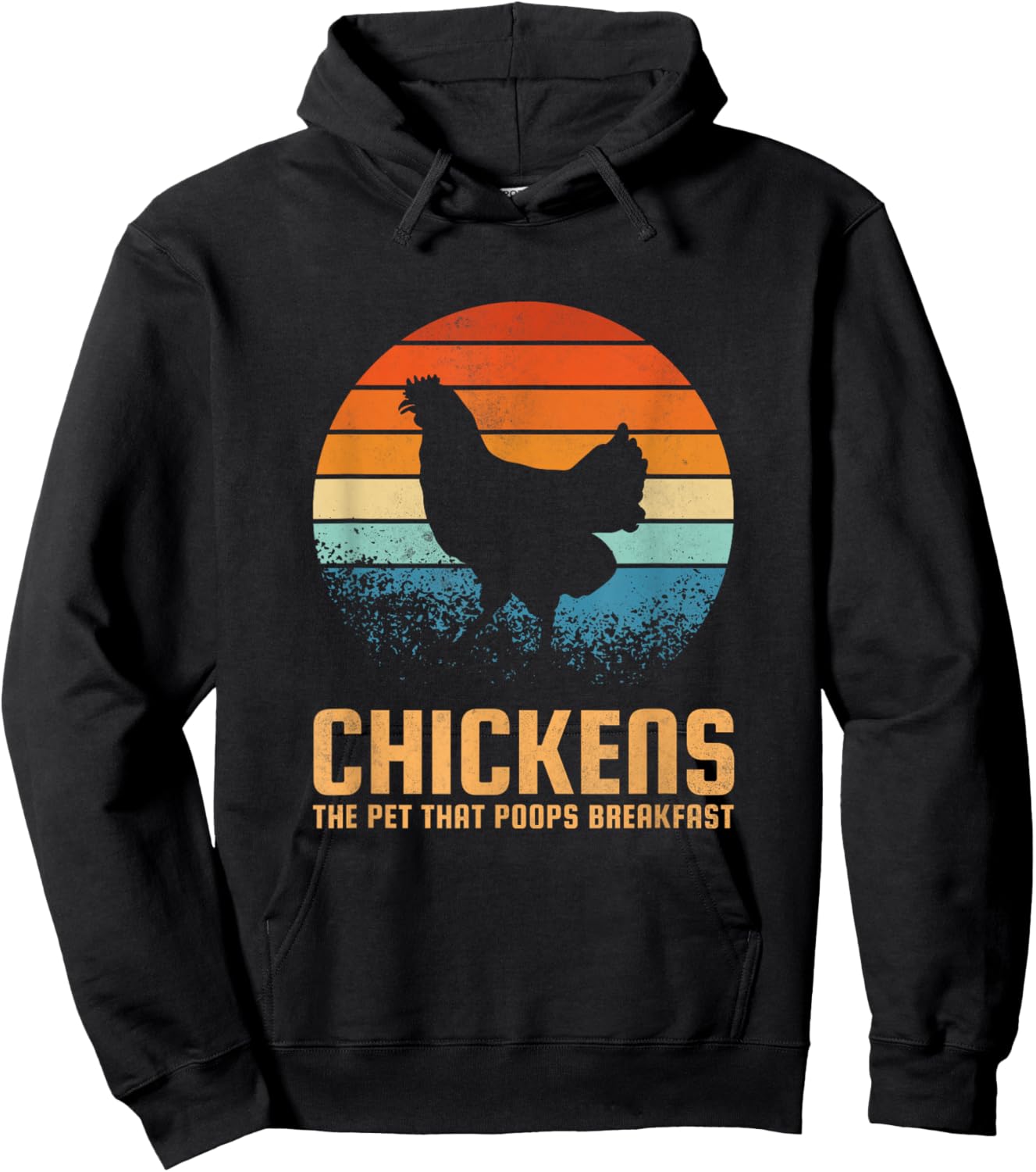 Chickens the pet that poops breakfast Hoodie - Hoodie | Black