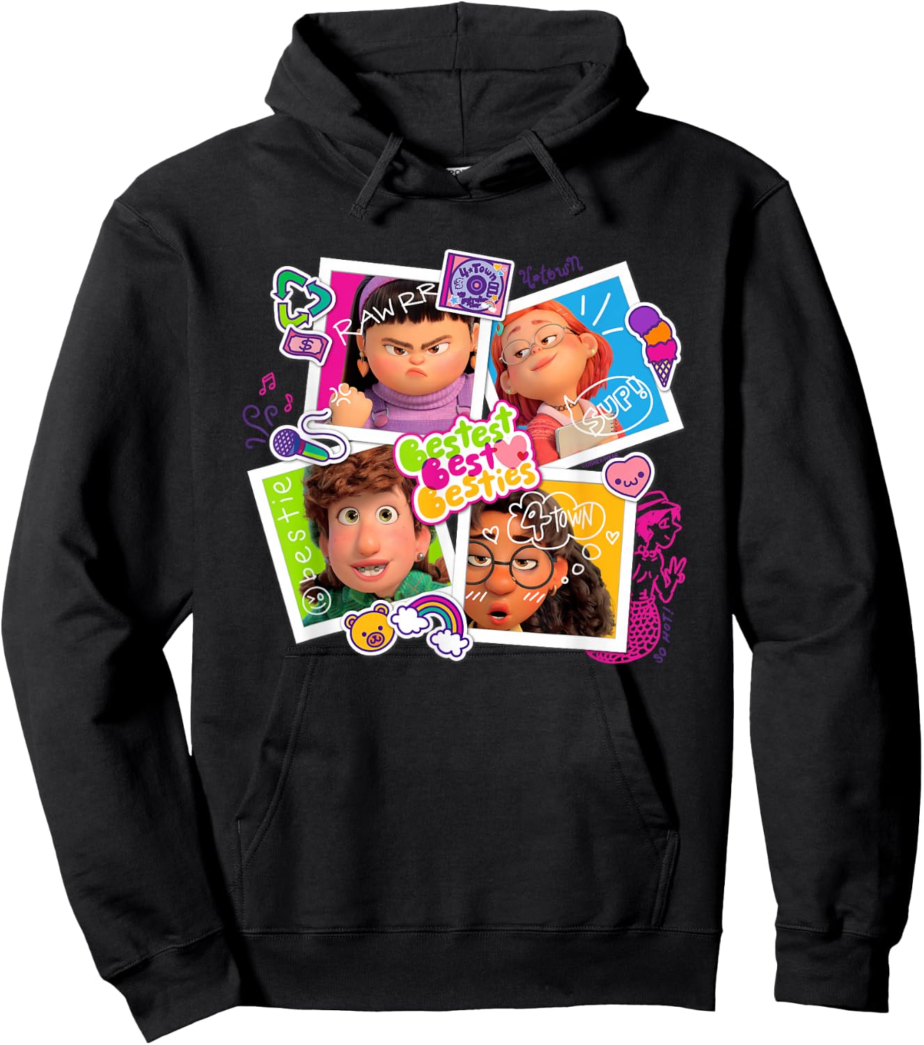 Disney and Pixar’s Turning Red Bestest Best Besties Hoodie - Hoodie | Black