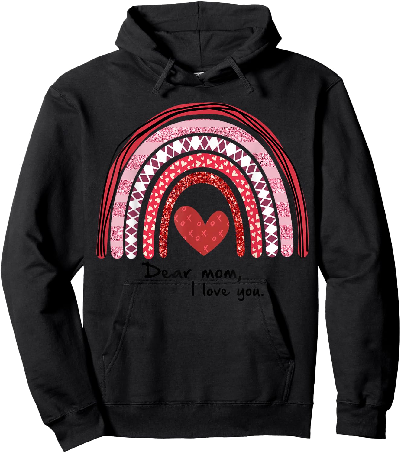 Love Mama Dear Mom I Love You Gift Hoodie - Hoodie | Black