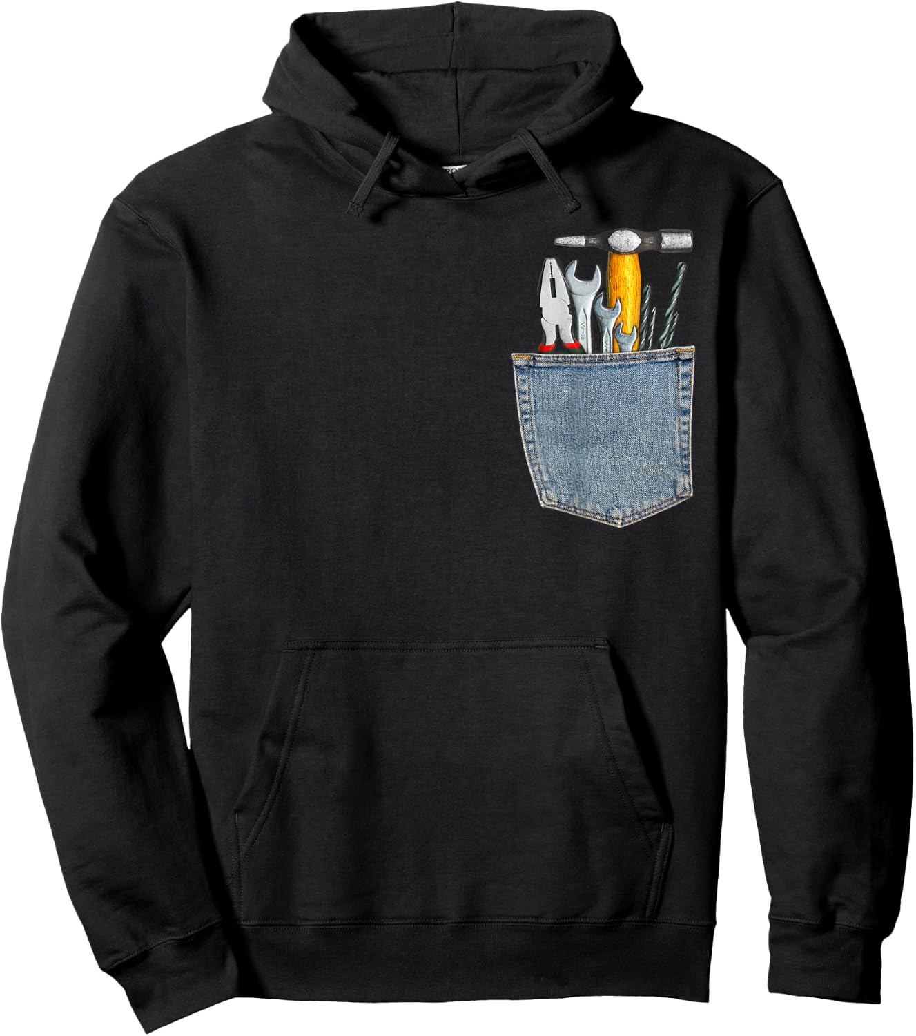 Work Tools Set in My Pocket Funny Mechanic T Shirt For Dad Hoodie - Hoodie | Black