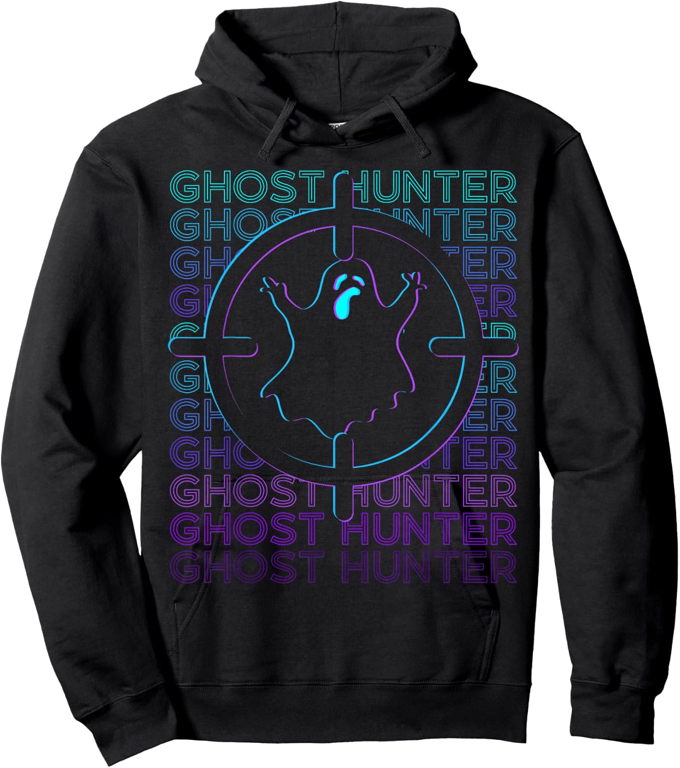 Ghost Hunter Ghost Hunting Retro Hoodie - Hoodie | Black
