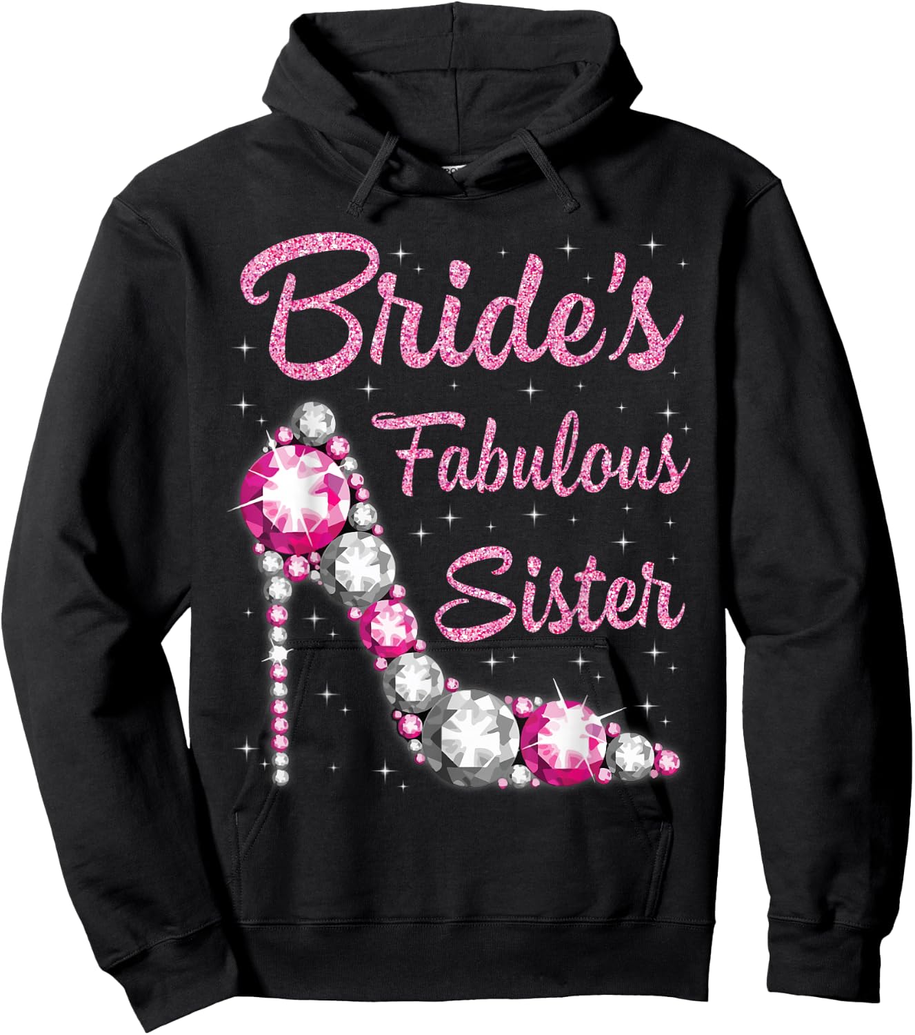 Sister's Fabulous Bride Happy Wedding Married Day Vintage Hoodie - Hoodie | Black